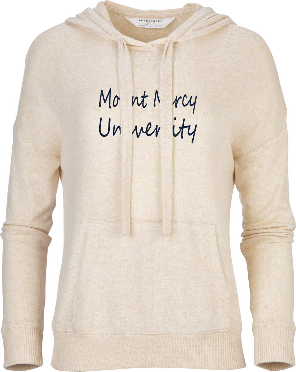 Women's Cuddle Hoodie, Oatmeal Heather (F22) Mount Mercy Campus Store