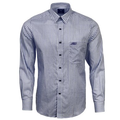 Structure Woven Button Down, Navy/White