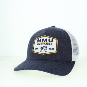 Mid-Pro Snapback Trucker Cap, Navy/White