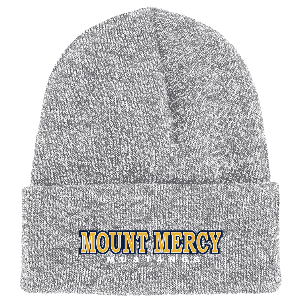 Marled Knit Beanie, Grey