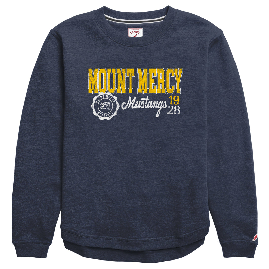 Victory Springs Ladies Crewneck | Heather Liberty Navy