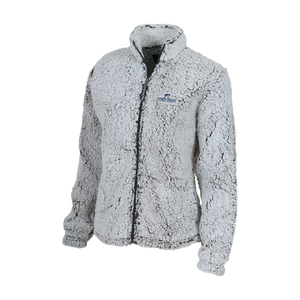 Ladies Full Zip Sherpa Jacket, Frosty Grey