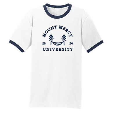 Summer Camp Ringer Tee | White/Navy