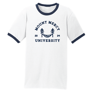 Summer Camp Ringer Tee | White/Navy