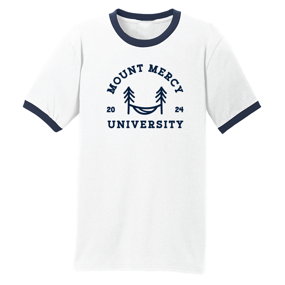 Summer Camp Ringer Tee | White/Navy
