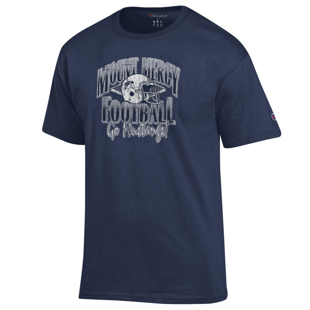 Retro Football Tee | Navy