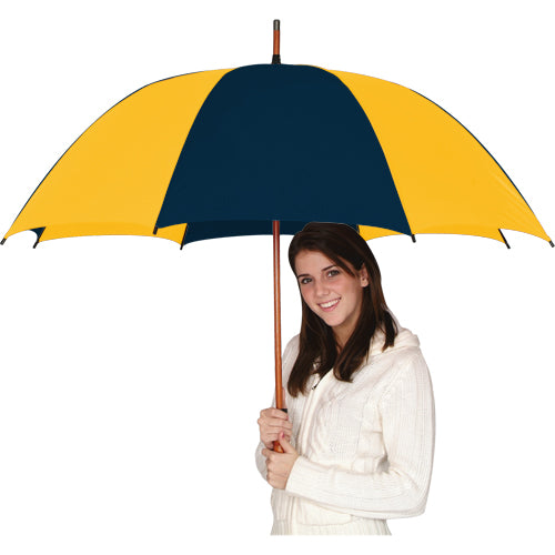 The Eagle Golf Umbrella | Navy/Athletic Gold