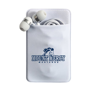Spirit, Mobile Stretch Phone Case with Earbuds, White